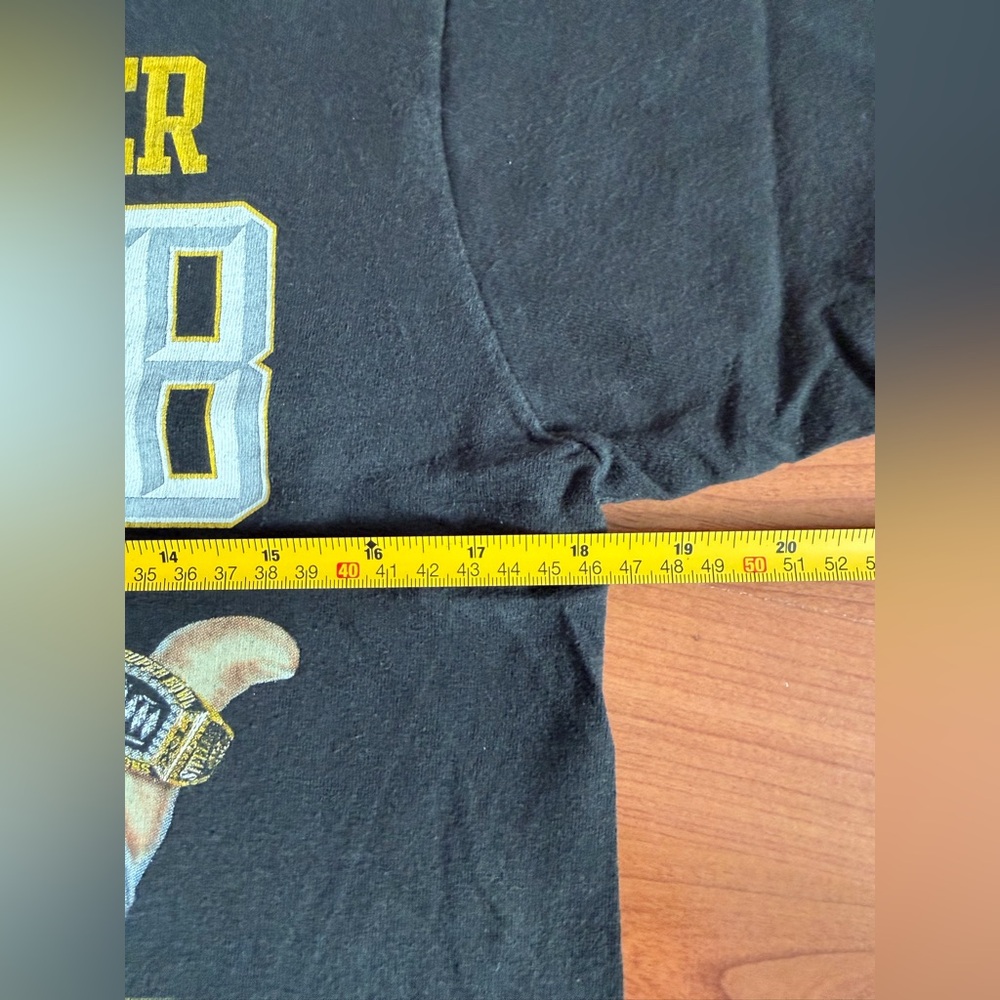 Vintage Cropped Pittsburgh Steelers Super Bowl Ring Reebok T-Shirt - Size Small - Picture 4 of 5